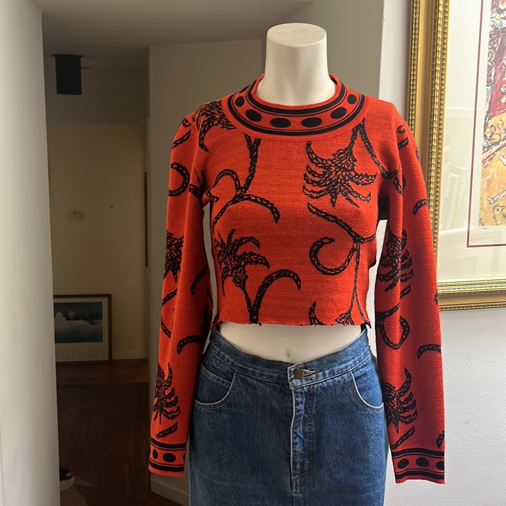 Enrico Coveri Tricot cropped sweater